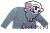 chaqueta bebe punto bobo gris medio