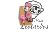 horquilla clip rosa degrade